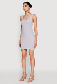 Rib Knit Scoop Neck Tank Mini Dress