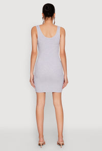 Rib Knit Scoop Neck Tank Mini Dress