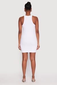 Crew Neck Mini Racerback Tank Dress