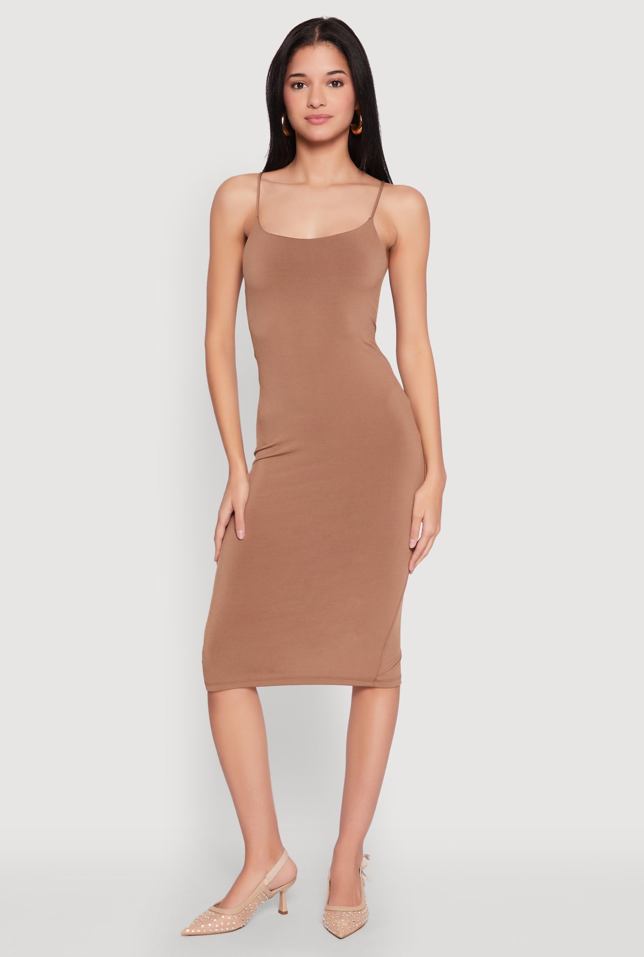 Tie Back Bodycon Midi Dress