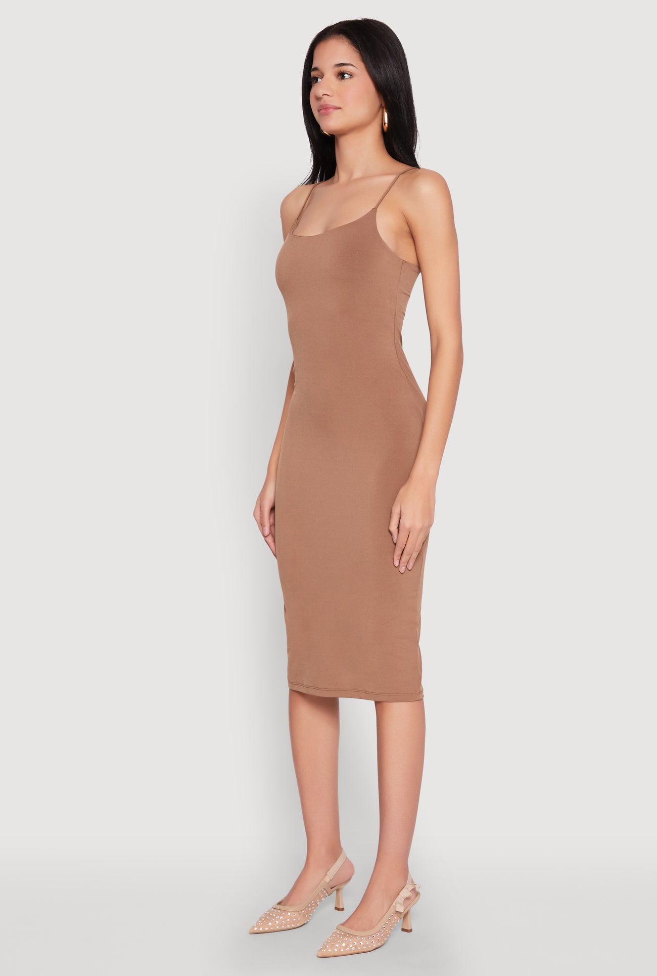 Tie Back Bodycon Midi Dress
