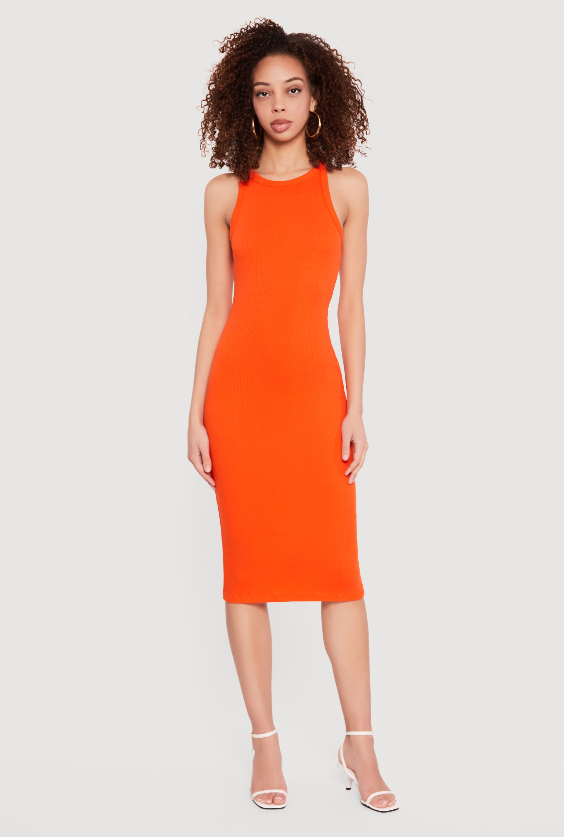 orange racerback dress Abstract Every Orange Design Women's Racerback Dress