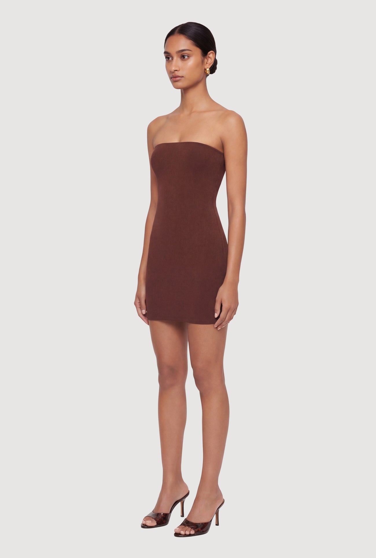 mini brown strapless dress Sherri Hill Dress 57379 Strapless Sequin Mini Fitted main image 0