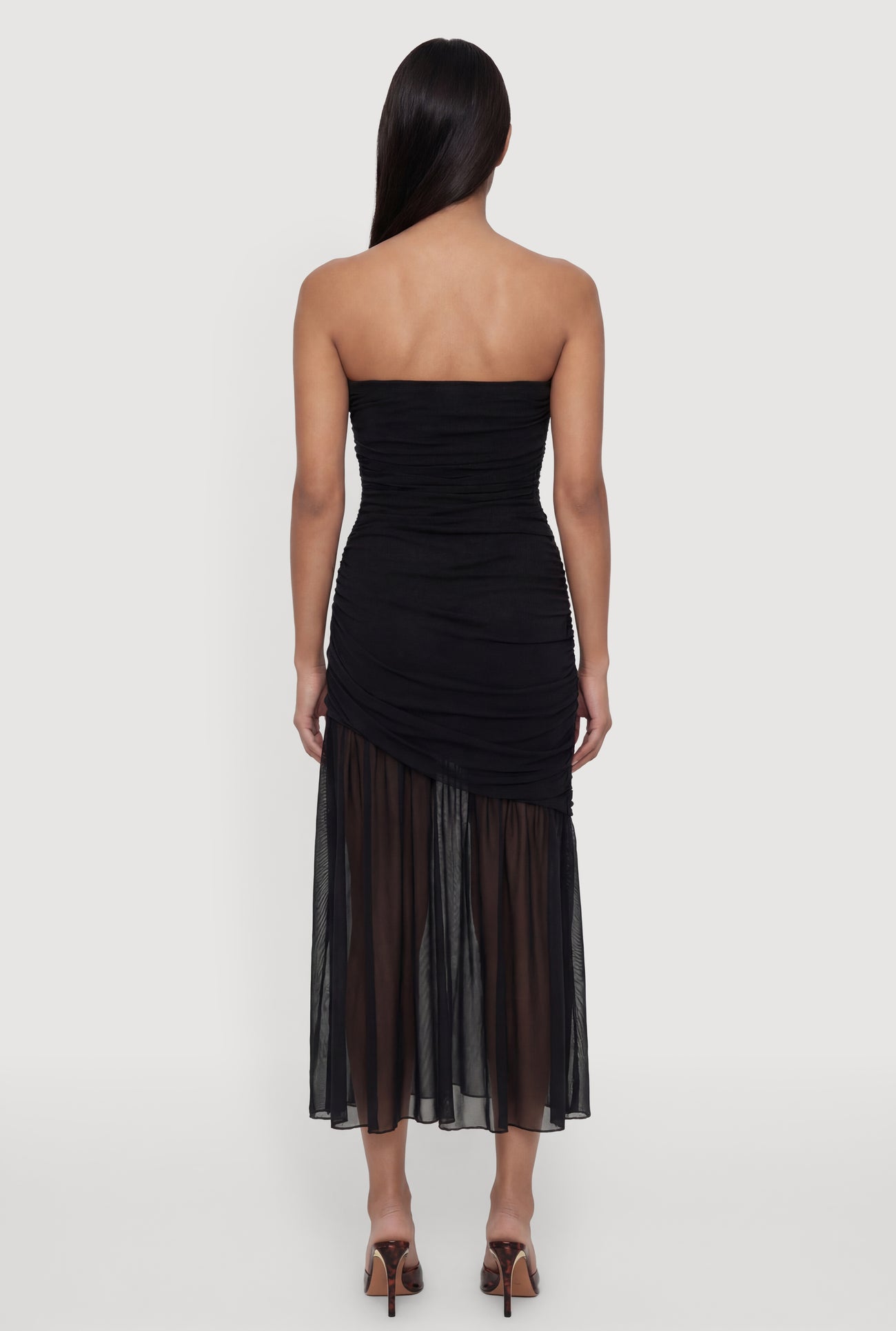 Ruched Side Layered Tube Maxi Dress Ruched Side Layered Tube Maxi Dress