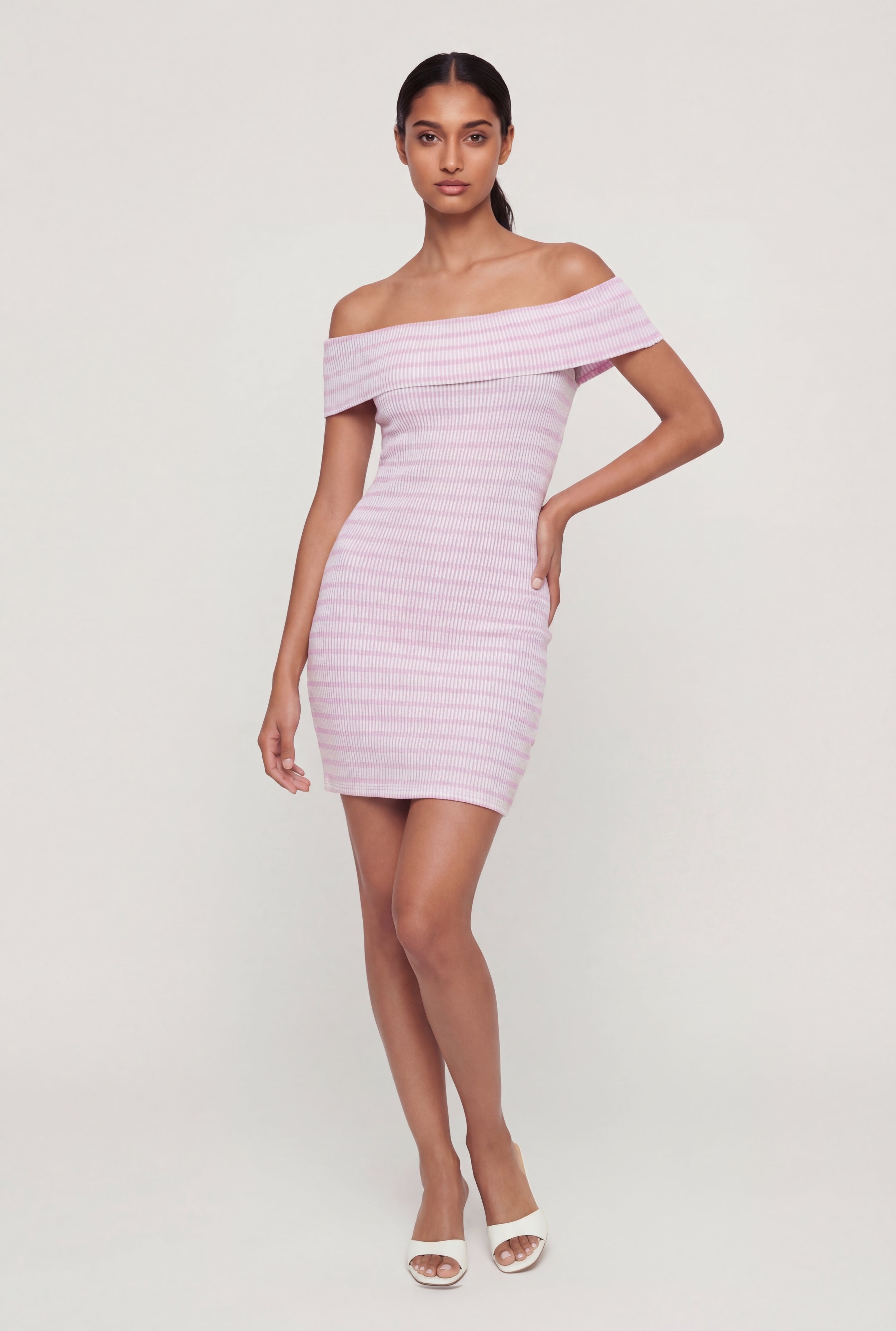 Off Shoulder Knit Dresses | Rainbow Shops