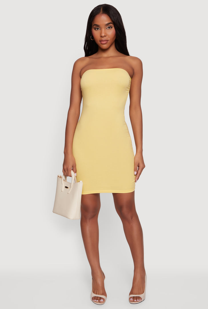 womens yellow bodycon dress Mingmingxi Summer Strapless Bodycon Dresses Women Arrivals Elegant Formal Occasion Dress Yellow Guest Party Dresses 250114