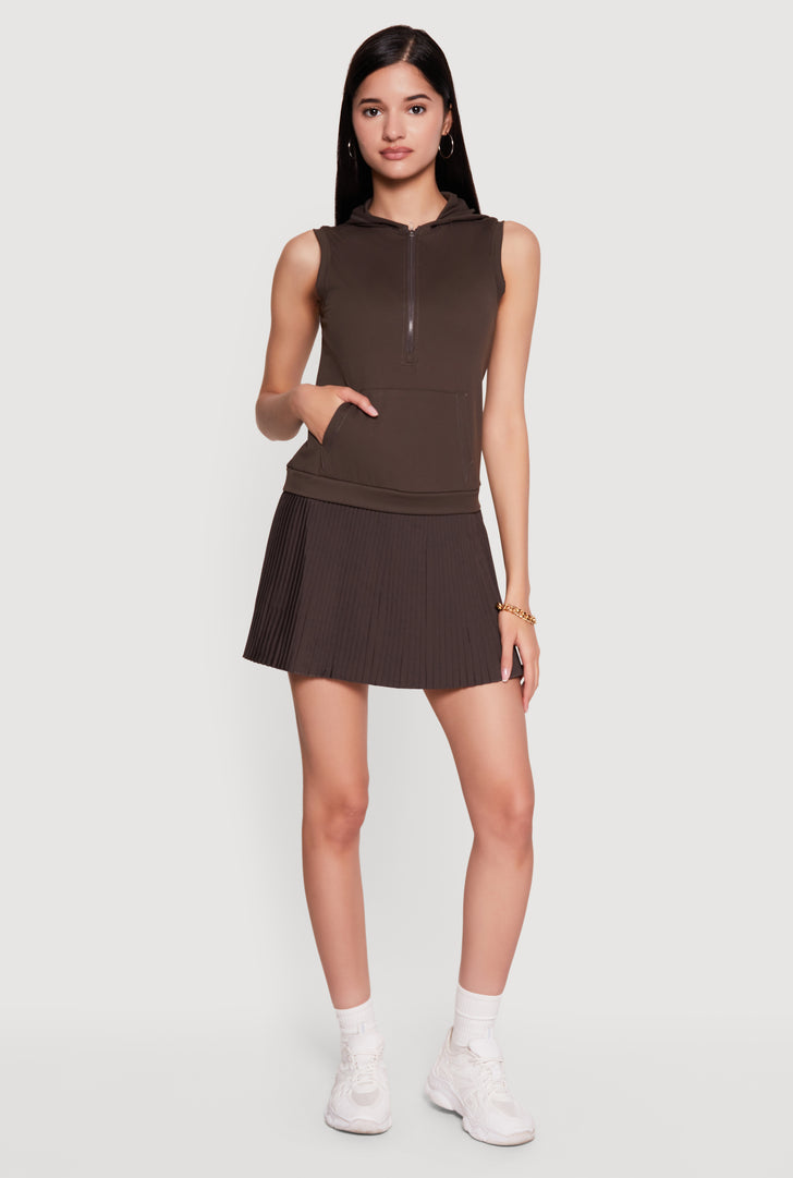hoodie skater dress Grunge Skater Hoodie Dress Fit & Flare Punk Style