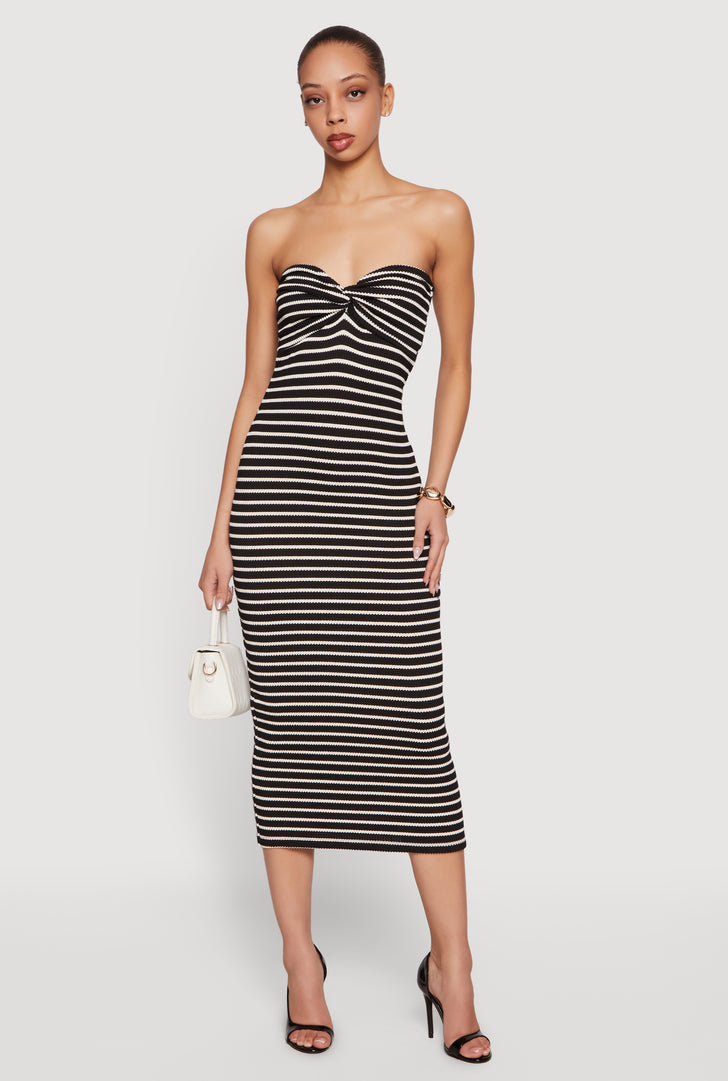Green Casual Ribbed Dresses