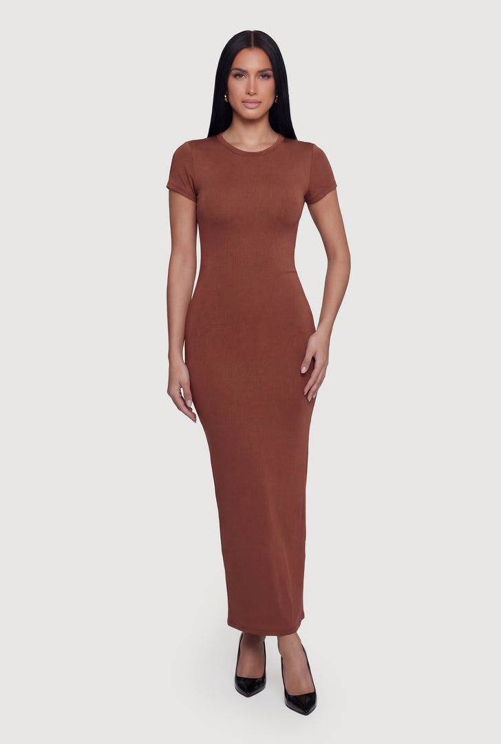 short sleeve brown maxi dress Mocha Floral Short Sleeve Maternity Maxi Dress – PinkBlush main image 1