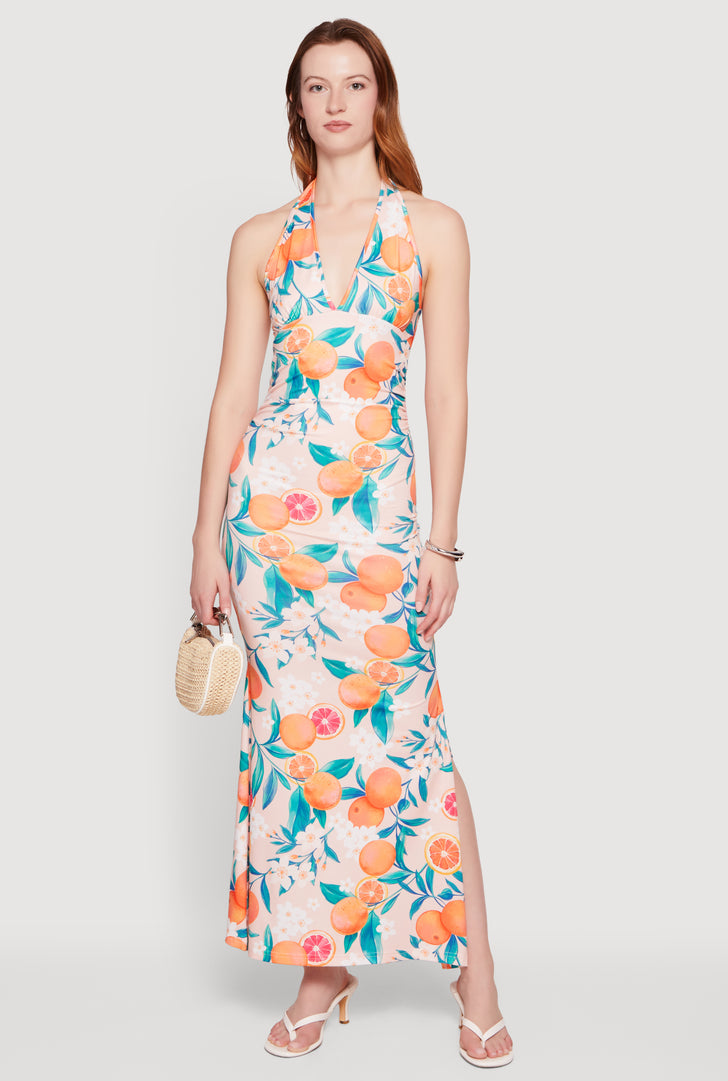rainbow halter neck dress Halter Rainbow Dress
