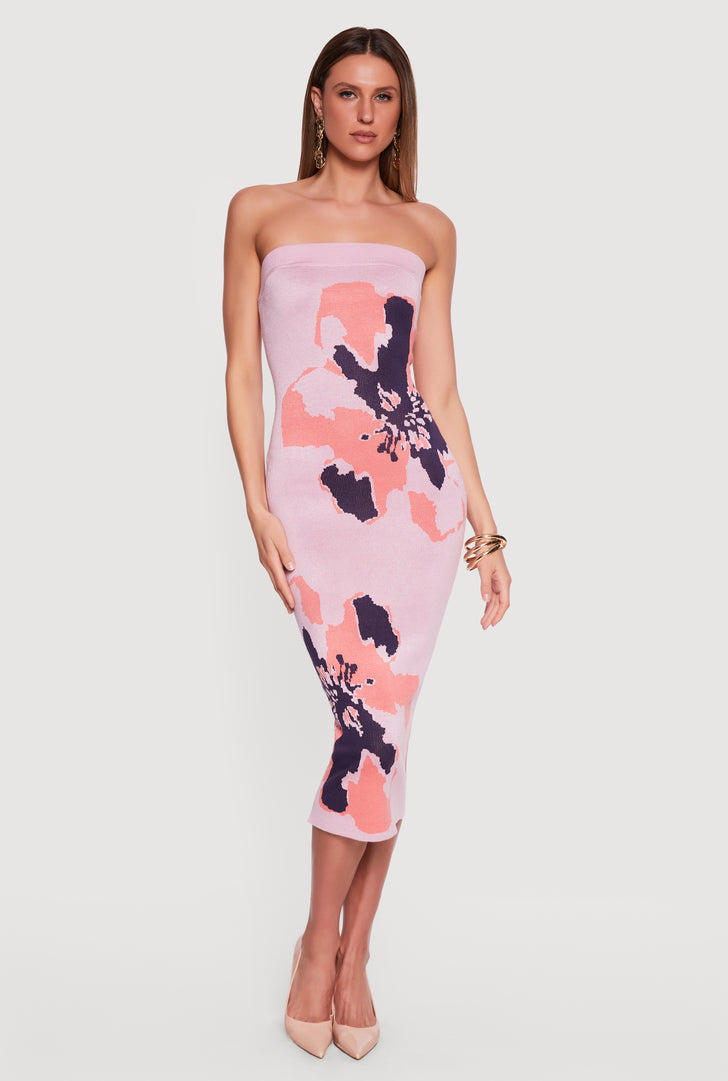 white christmas dresses PRE-ORDER: Violet & Navy Stripe Bodycon Rib-Knit Dress – Terese Sydonna main image 1