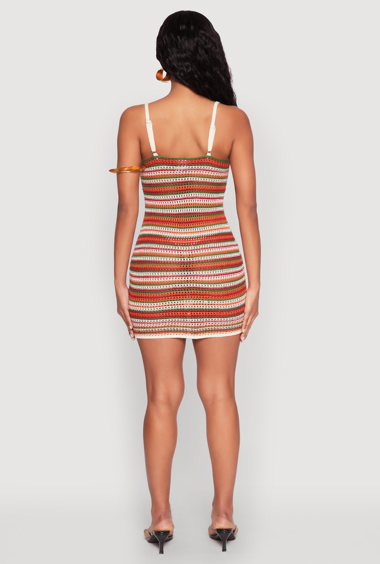 Striped Crochet Cami Dress
