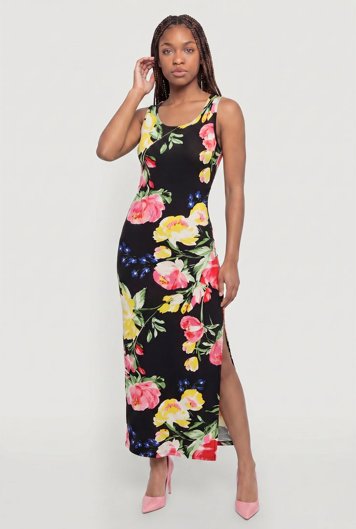crew neck sleeveless maxi dress Juliana Crew Neck Sleeveless Maxi Dress - Semi-Formal Wedding Guest Dresses