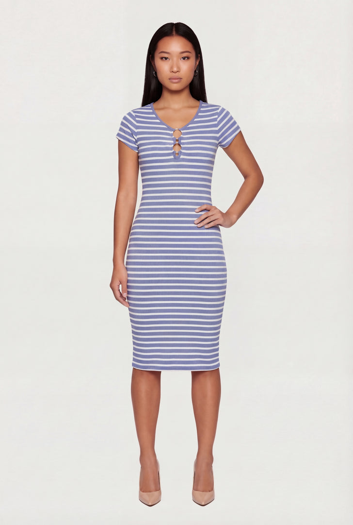 princess polly baby blue dress Let's Mingle V-Neck Bodycon Mini Dress