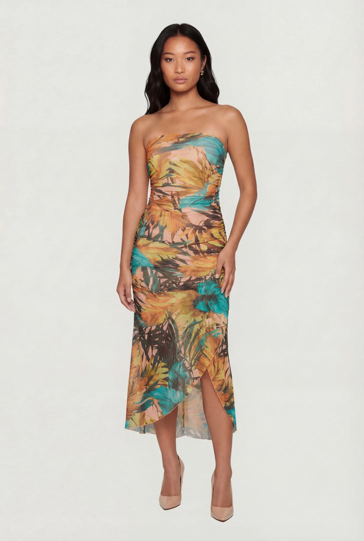 Slit Front Wrap Dresses | Rainbow Shops Slit Front Wrap Dresses | Rainbow Shops