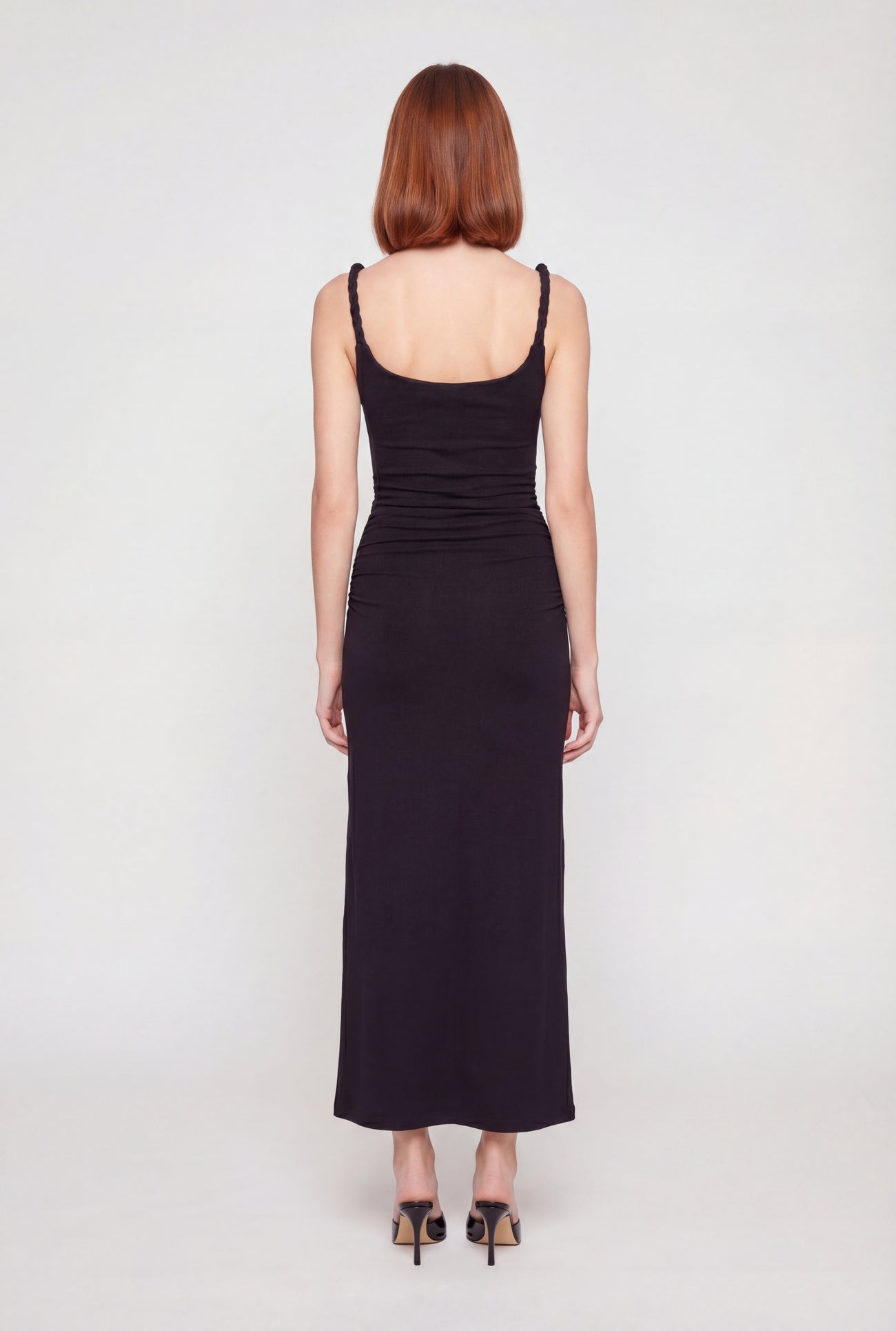 Twisted Strap Sleeveless Ruched Maxi Dress Twisted Strap Sleeveless Ruched Maxi Dress