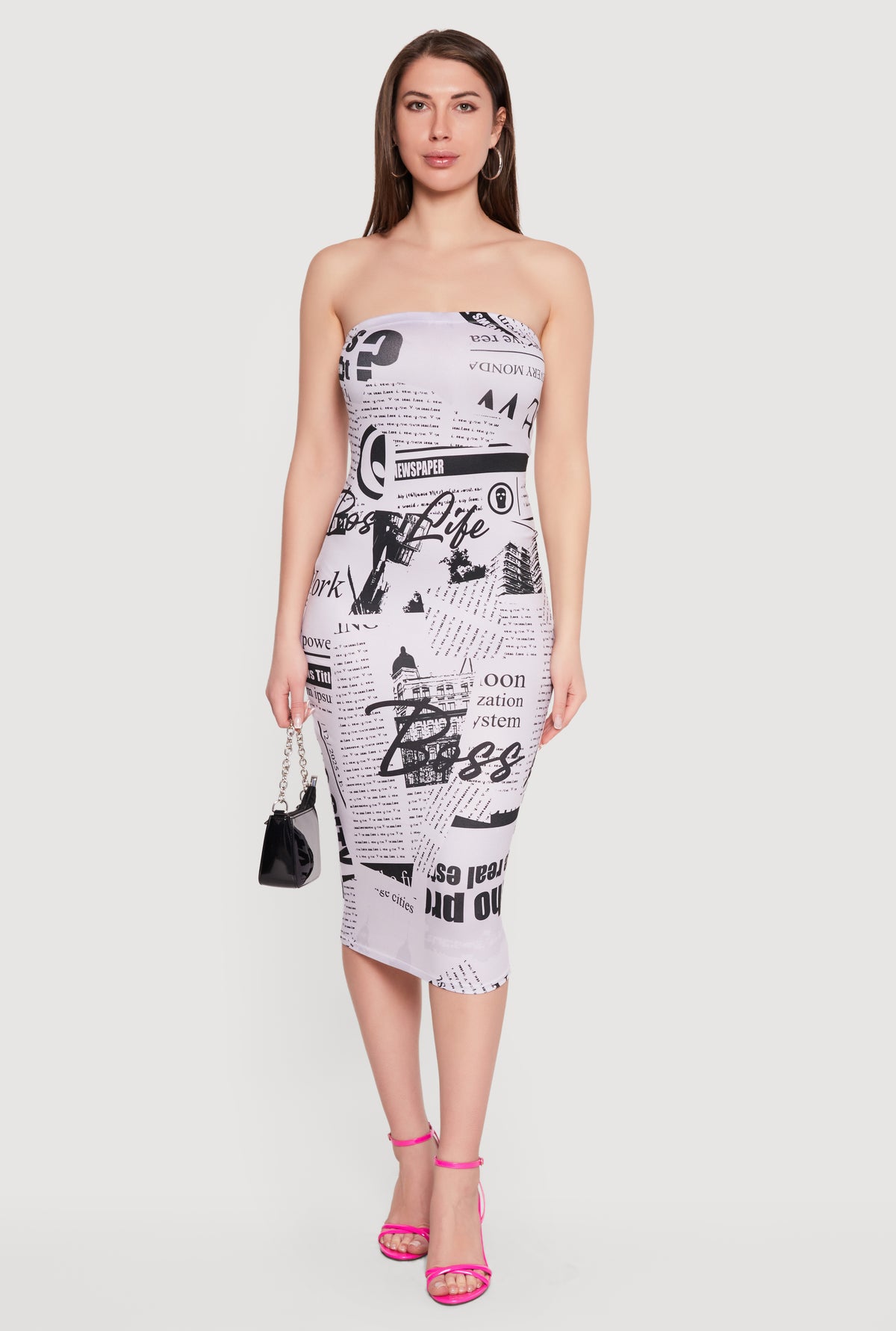 newspaper bodycon dress Print Midi Tube Size:Boy 9-10 Years ADDSALE826 it wears like a Lita | Leopard Print