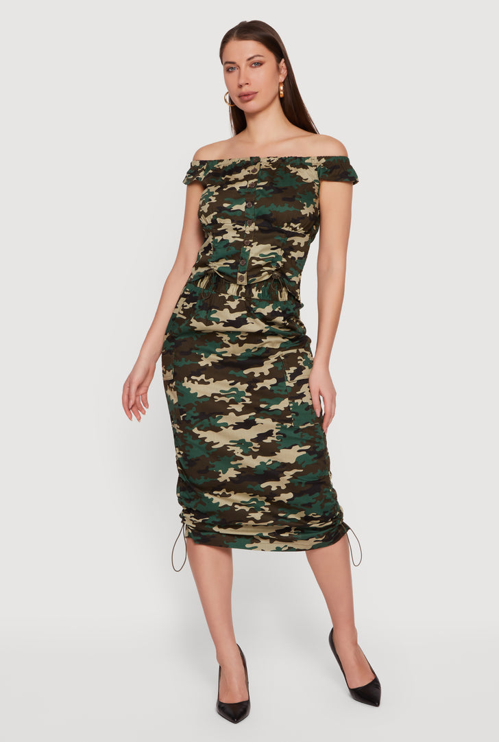 Camouflage Skirt | Rainbow Shops Camouflage Skirt | Rainbow Shops