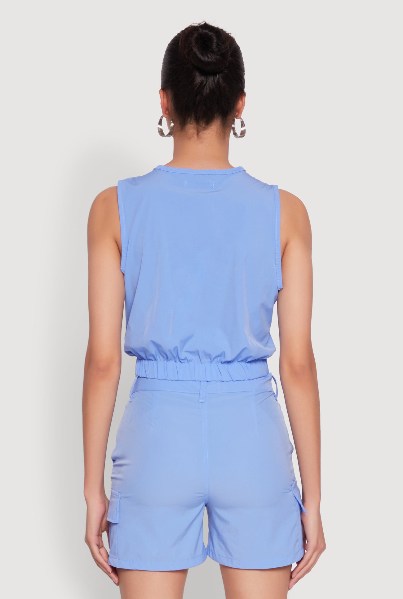 Sleeveless Cargo Pocket Crop Top