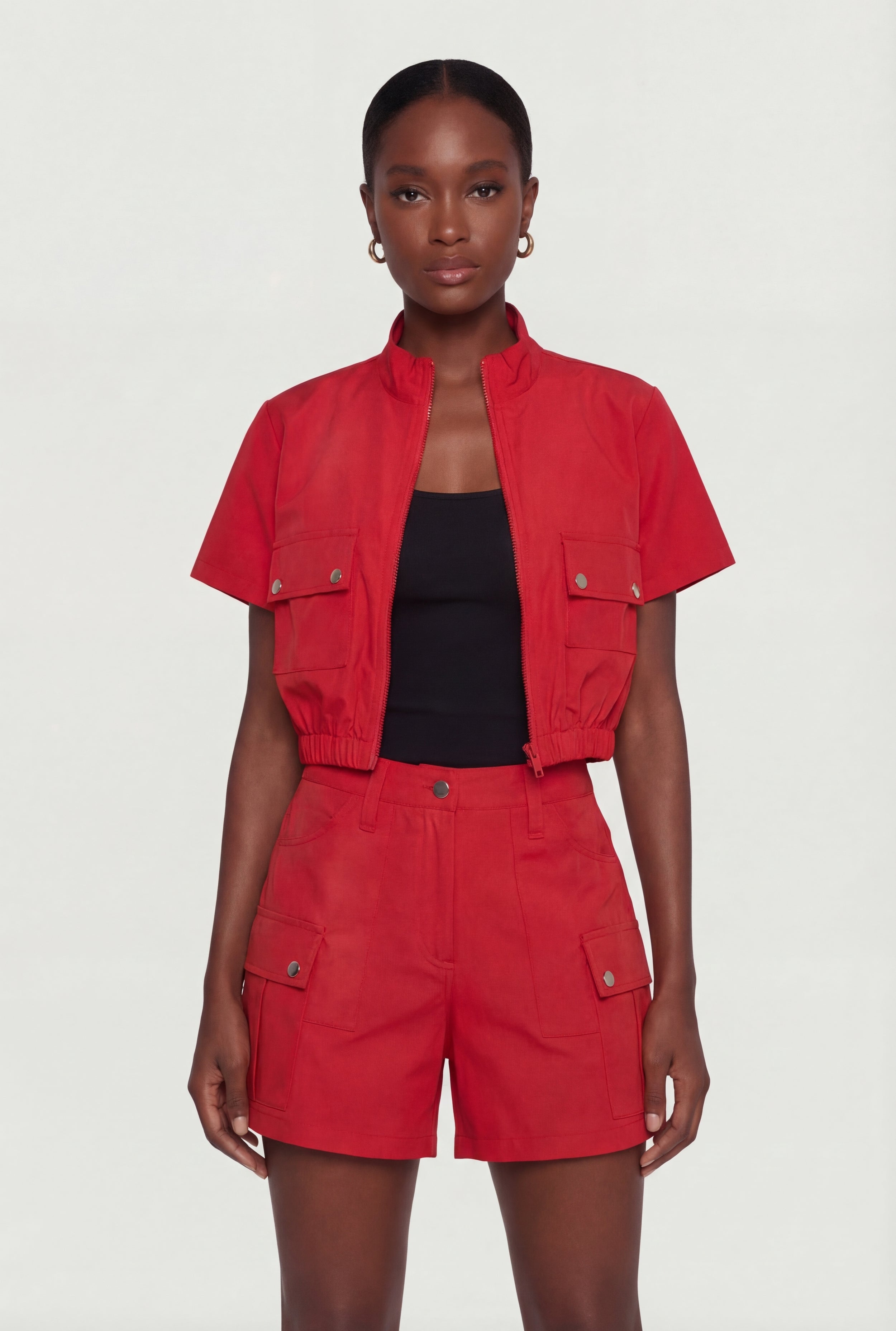 Zip Up Crop Top | Rainbow Shops