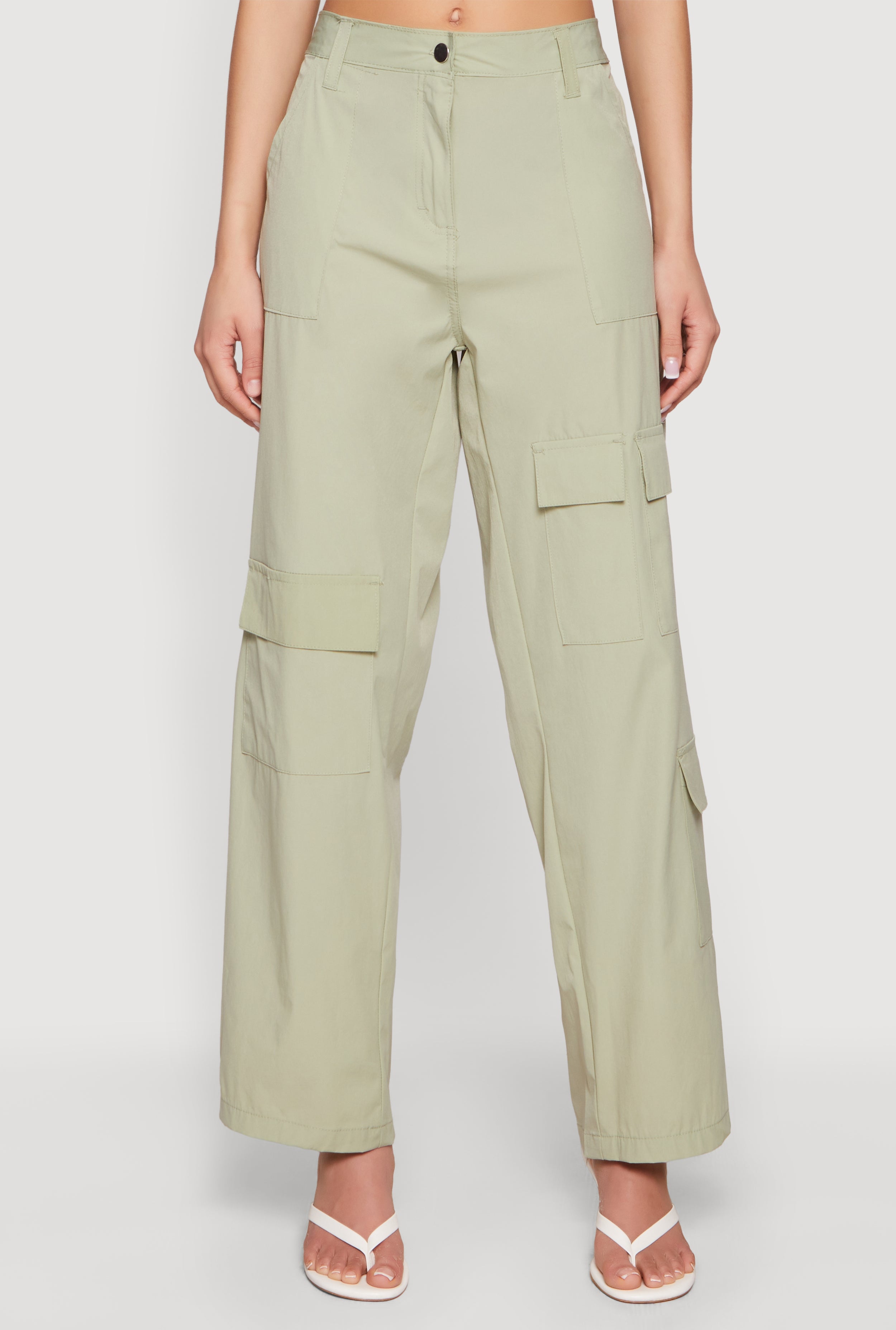 GRIS Big pocket Pants ベージュ Wide Leg Cargo Pocket Pants
