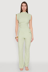 Asymmetrical Hem Cap Sleeve Top