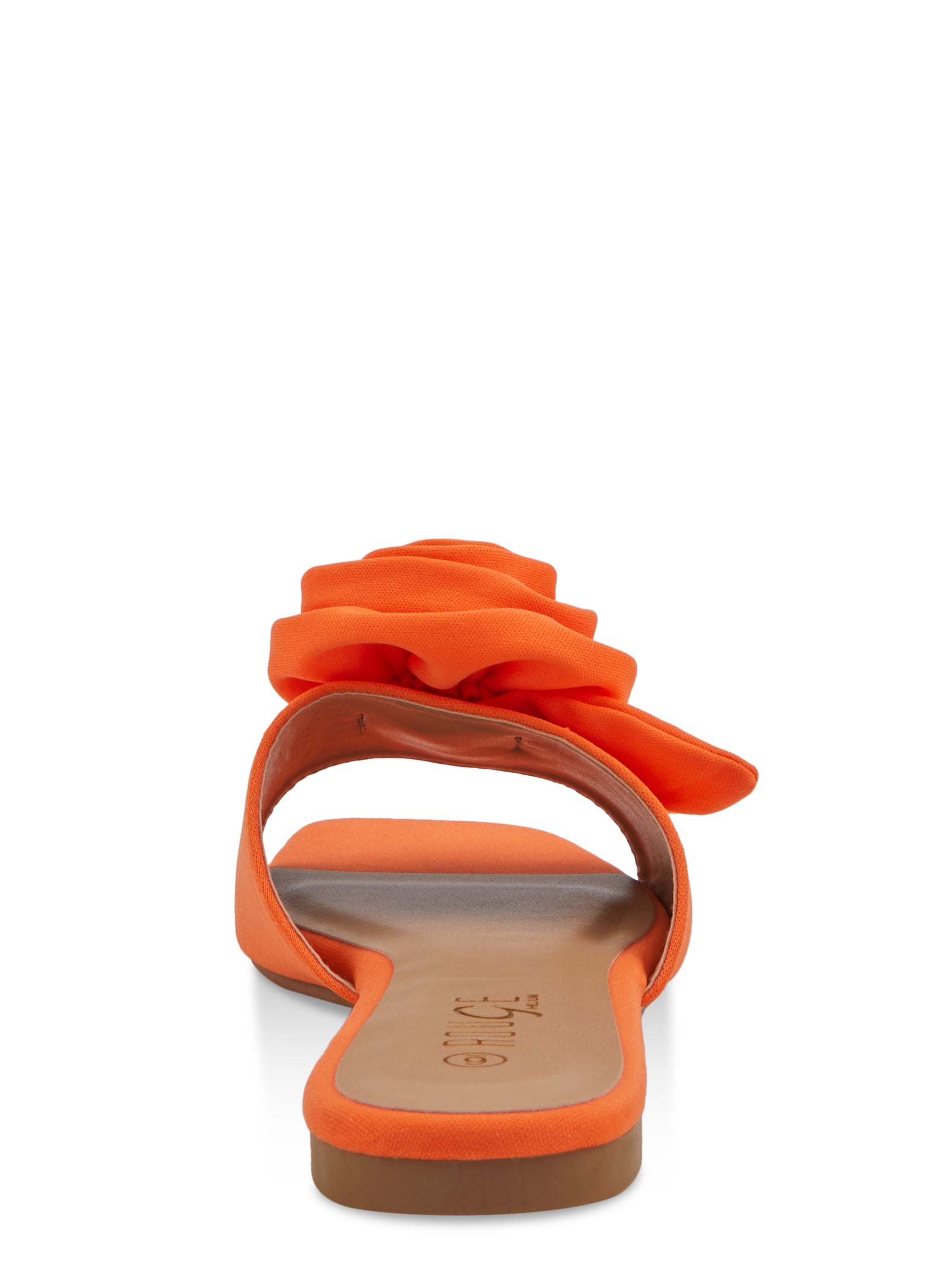 Rose Band Square Toe Slide Sandals