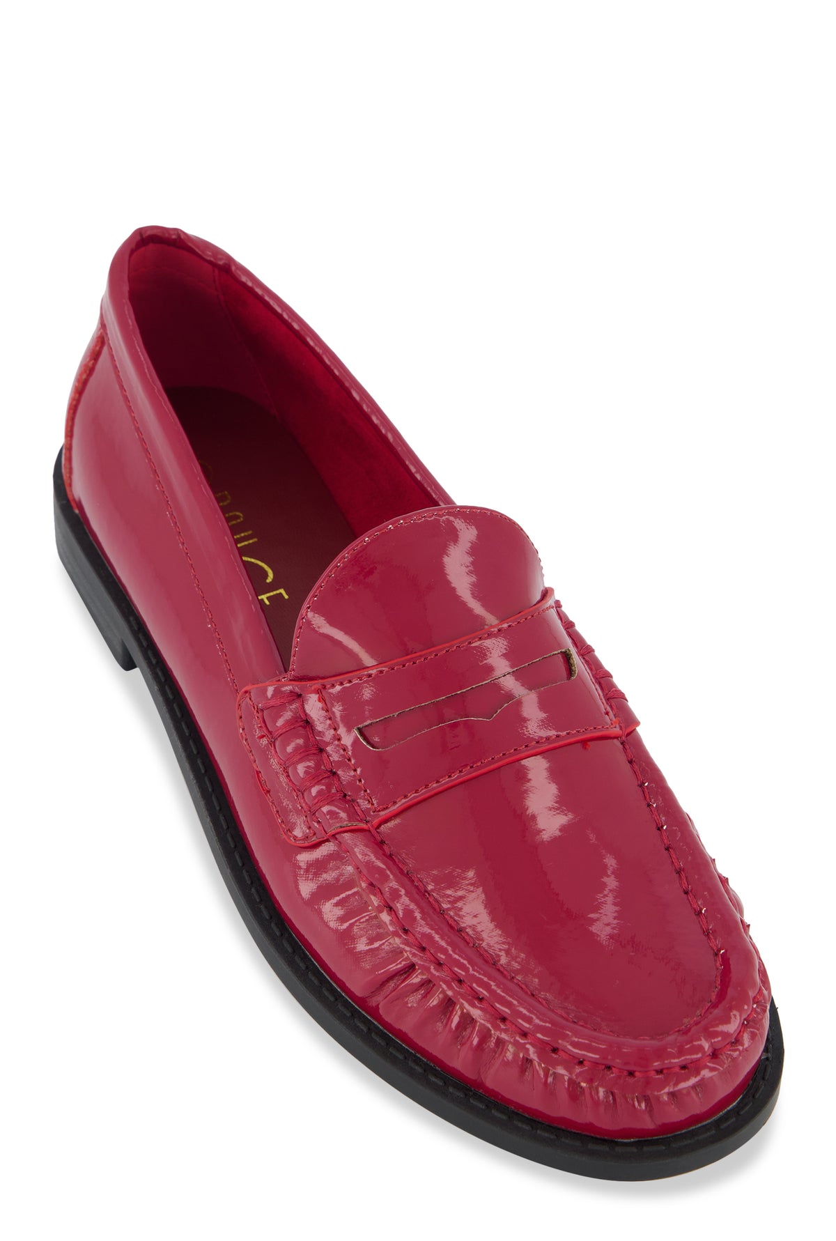 OPP FRANCE Size 7 Red Leather Penny Drivers Loafers Penny Loafers main image 4