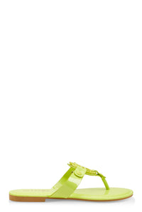 Geometric Pendant Thong Slide Sandals