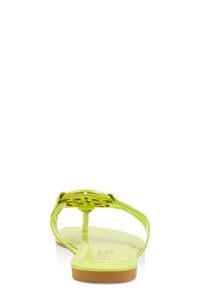 Geometric Pendant Thong Slide Sandals