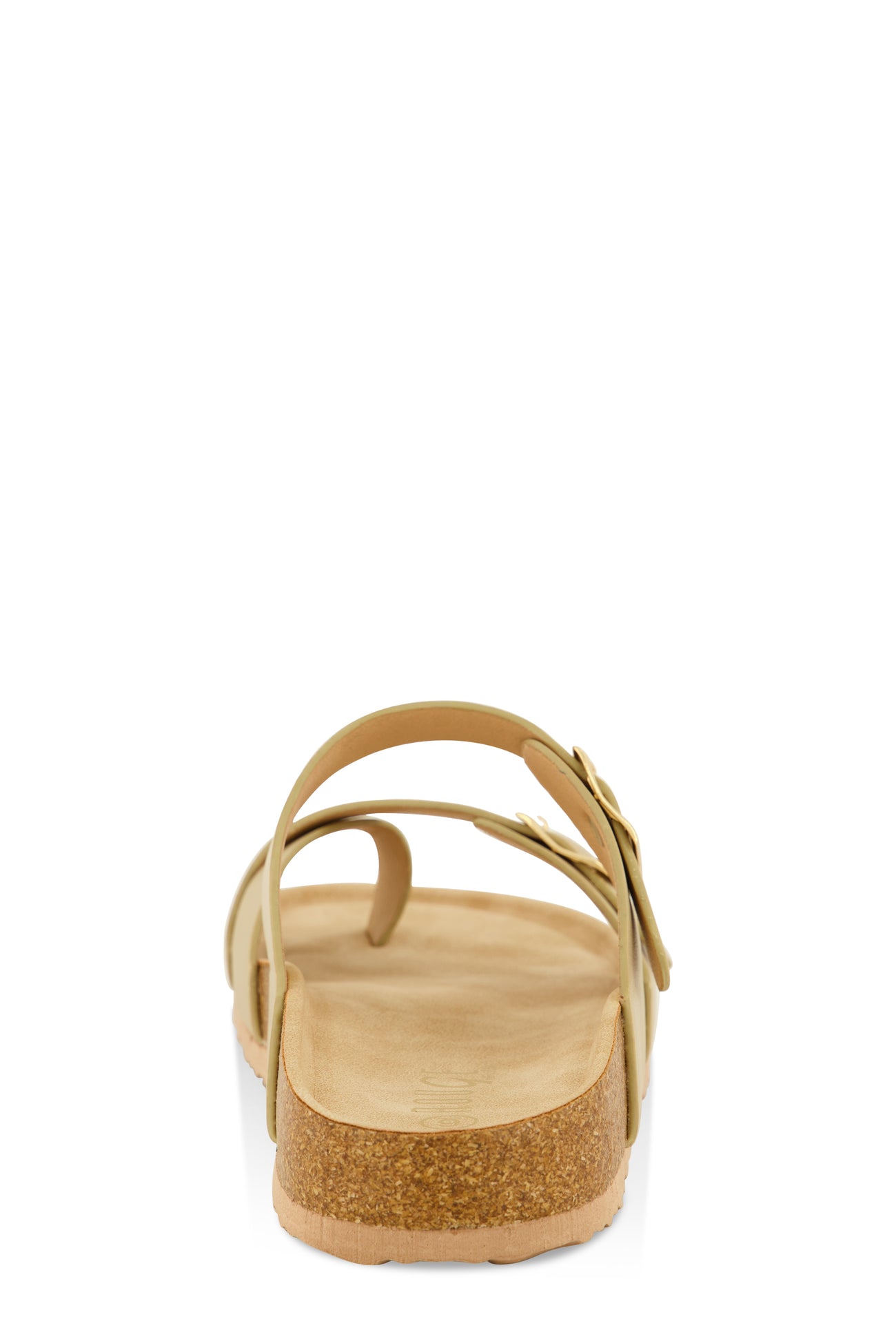 Double Buckle Toe Loop Footbed Sandals