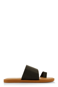 Single Band Toe Loop Slide Sandals