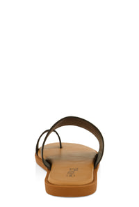 Single Band Toe Loop Slide Sandals
