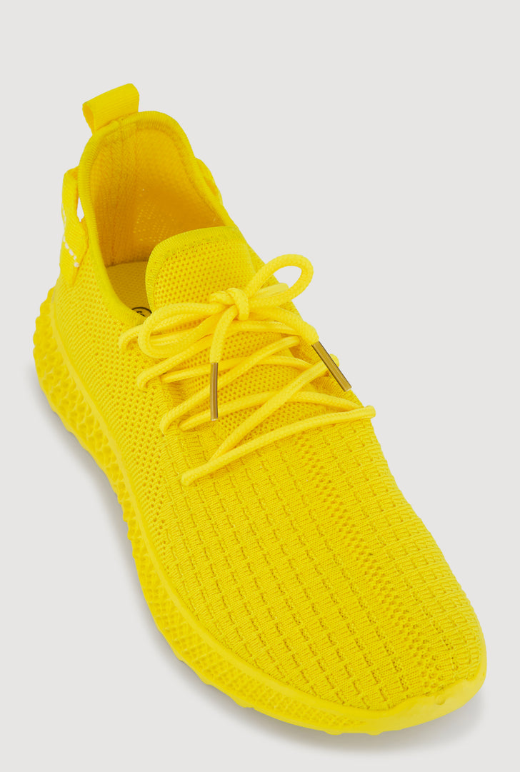Lace-Up Knit Sneakers | Rainbow Shops