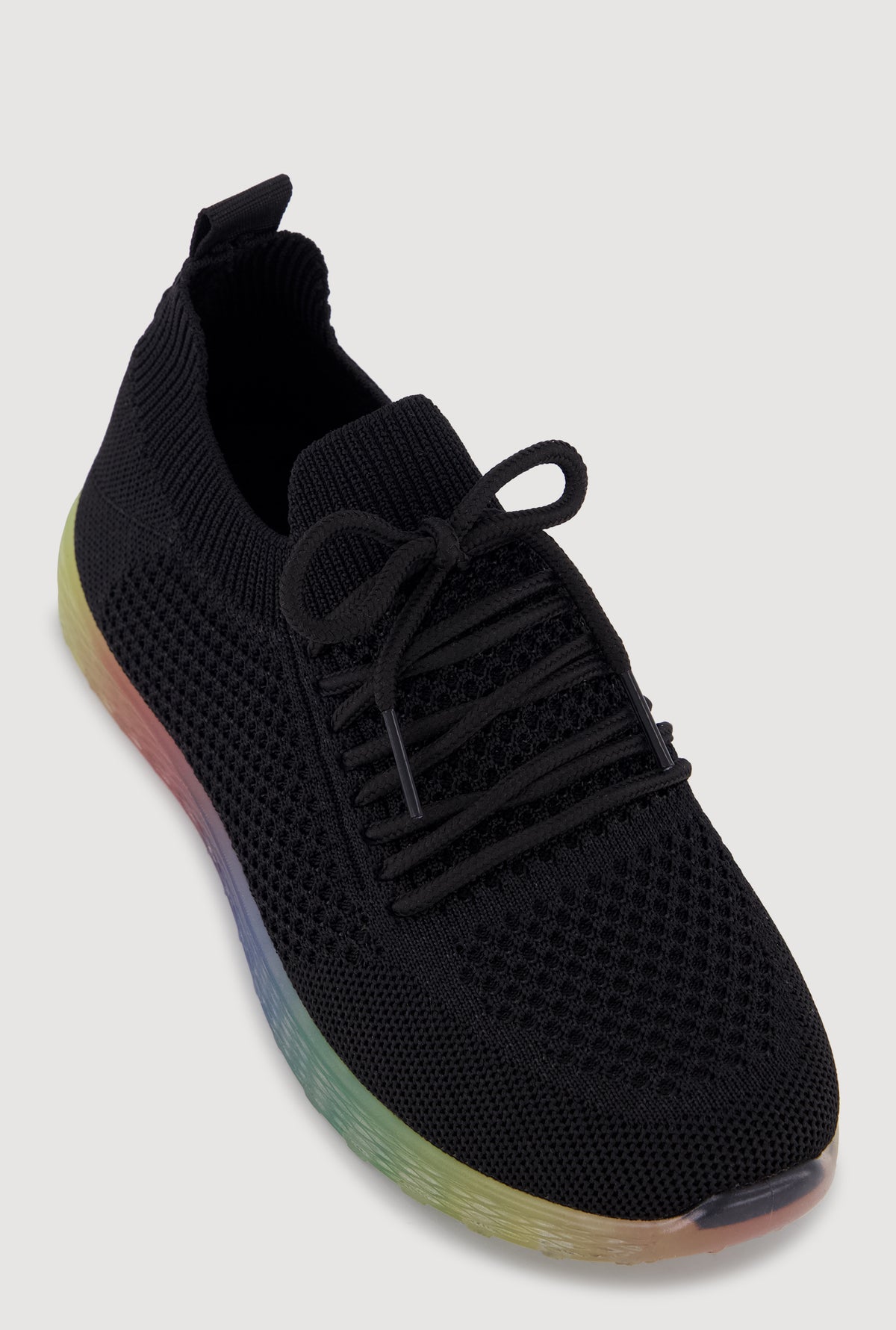 Black Gradient Athletic Shoes‎ with Knit Design Socviis Men main image 4
