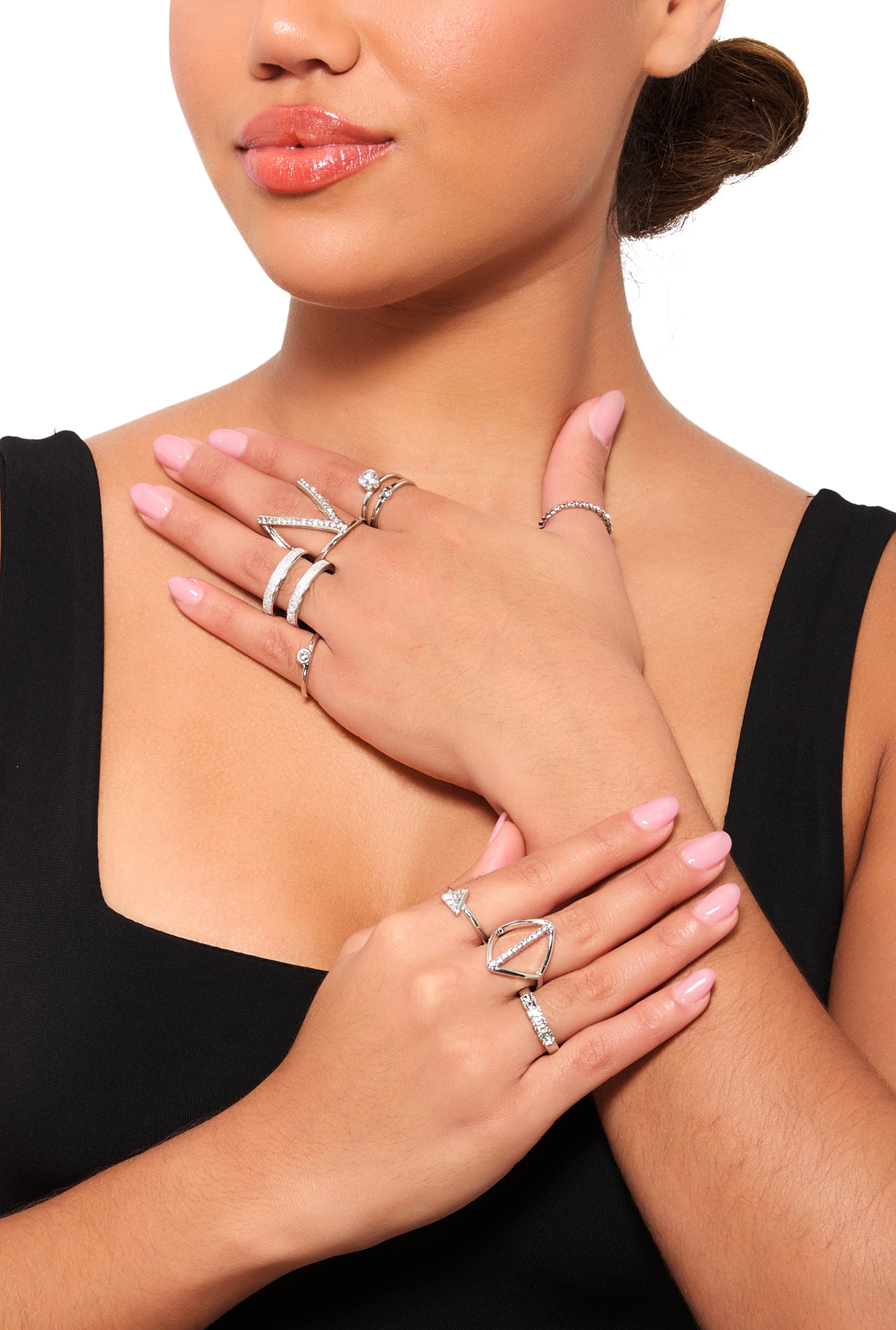 Cubic Zirconia Assorted Rings Set of 9