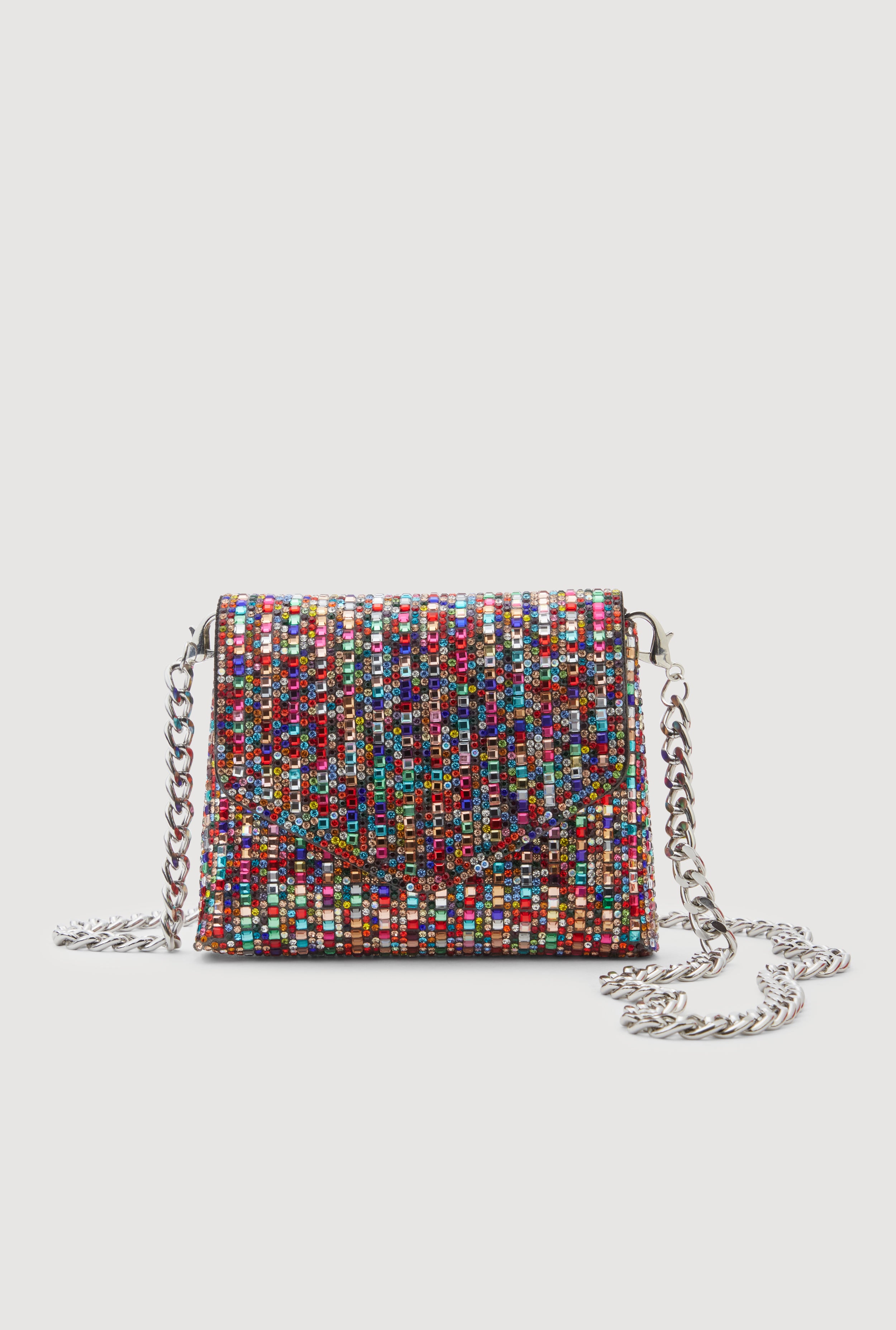 Mini Rhinestone Convertible Envelope Clutch