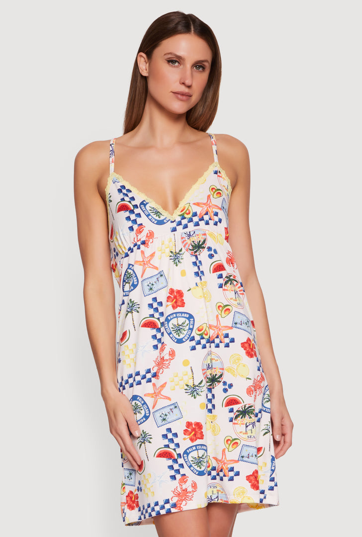 Cami Dress With Lace Trim | Rainbow Shops Cami Dress With Lace Trim | Rainbow Shops