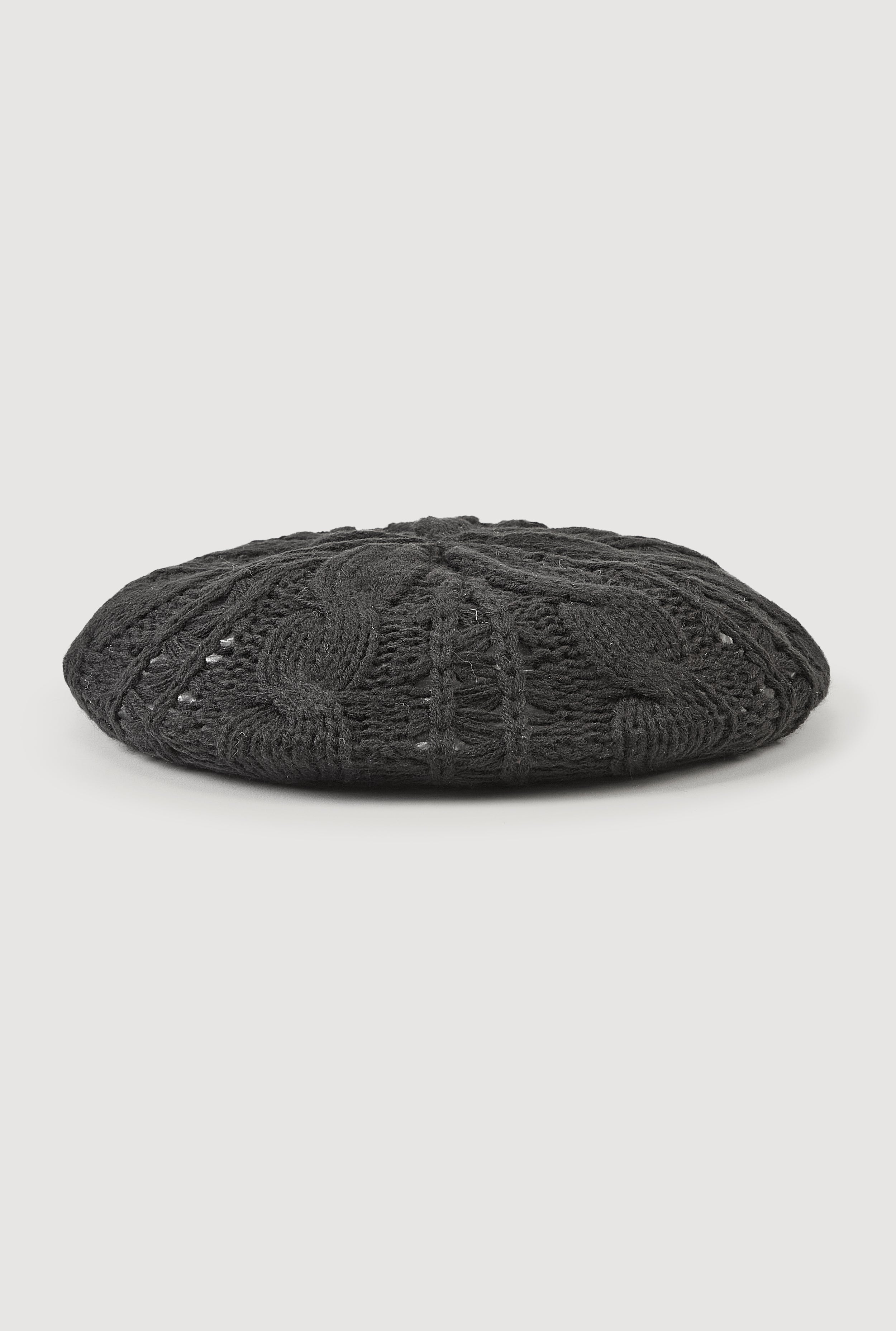Cable Knit Crochet Beret