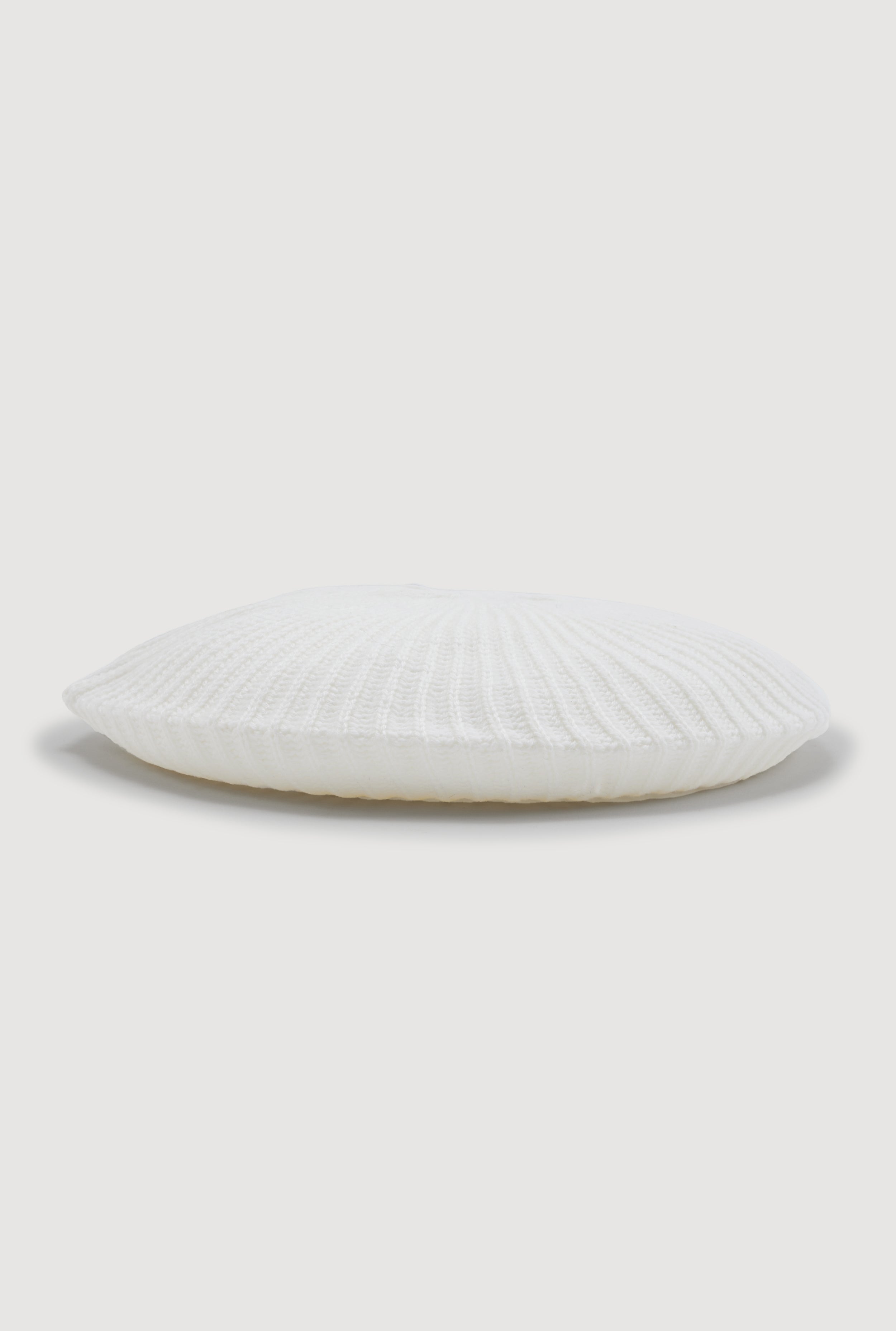 Solid Ribbed Knit Beret