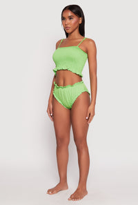 Smocked Swim Cami and Bikini Bottoms Set