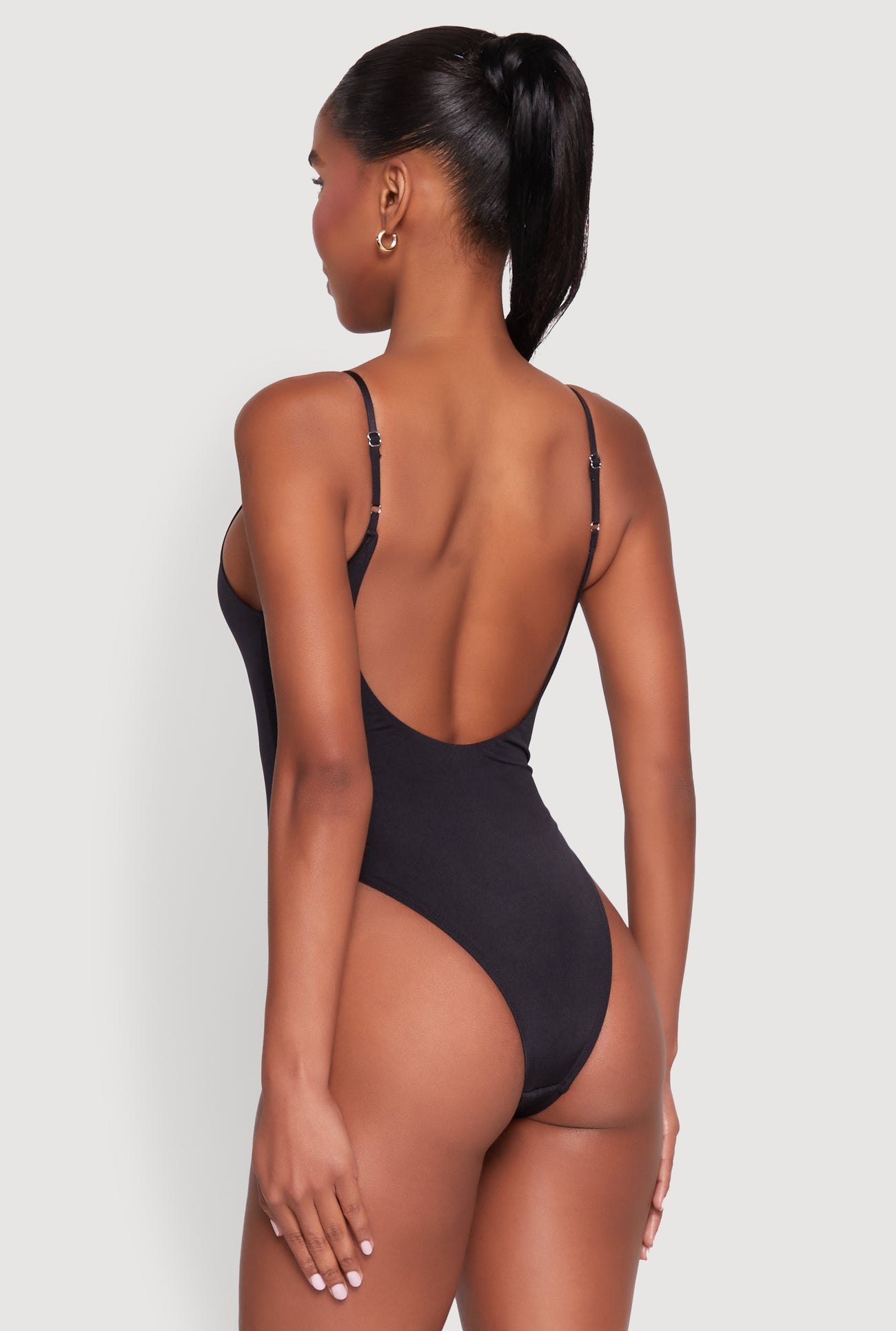Bebe Rhinestone One Piece Swimsuit