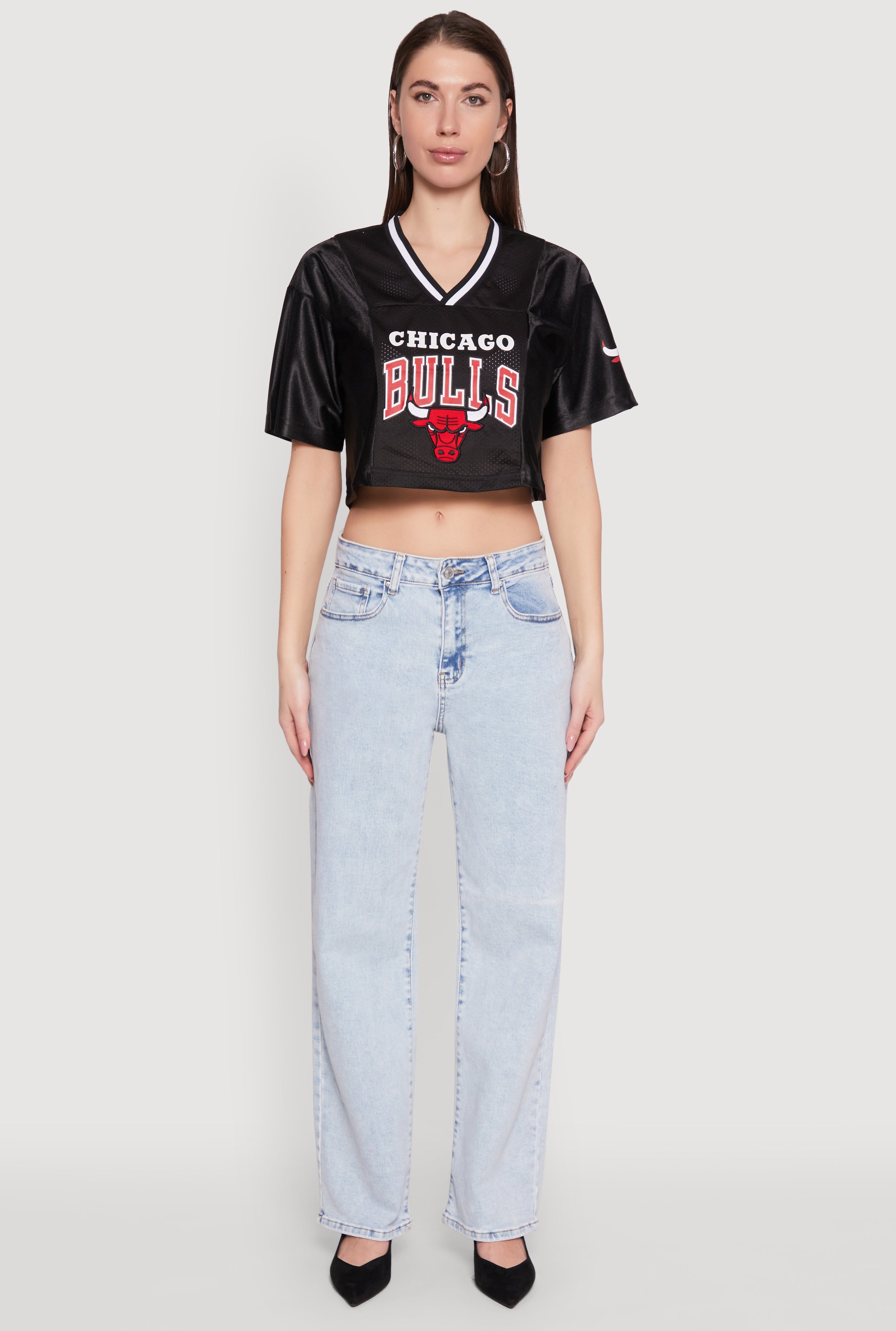 meltthelady cropped jersey ll gry×bk NBA Chicago Bulls Cropped Jersey