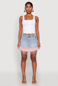 Double Layer Square Neck Tank Top