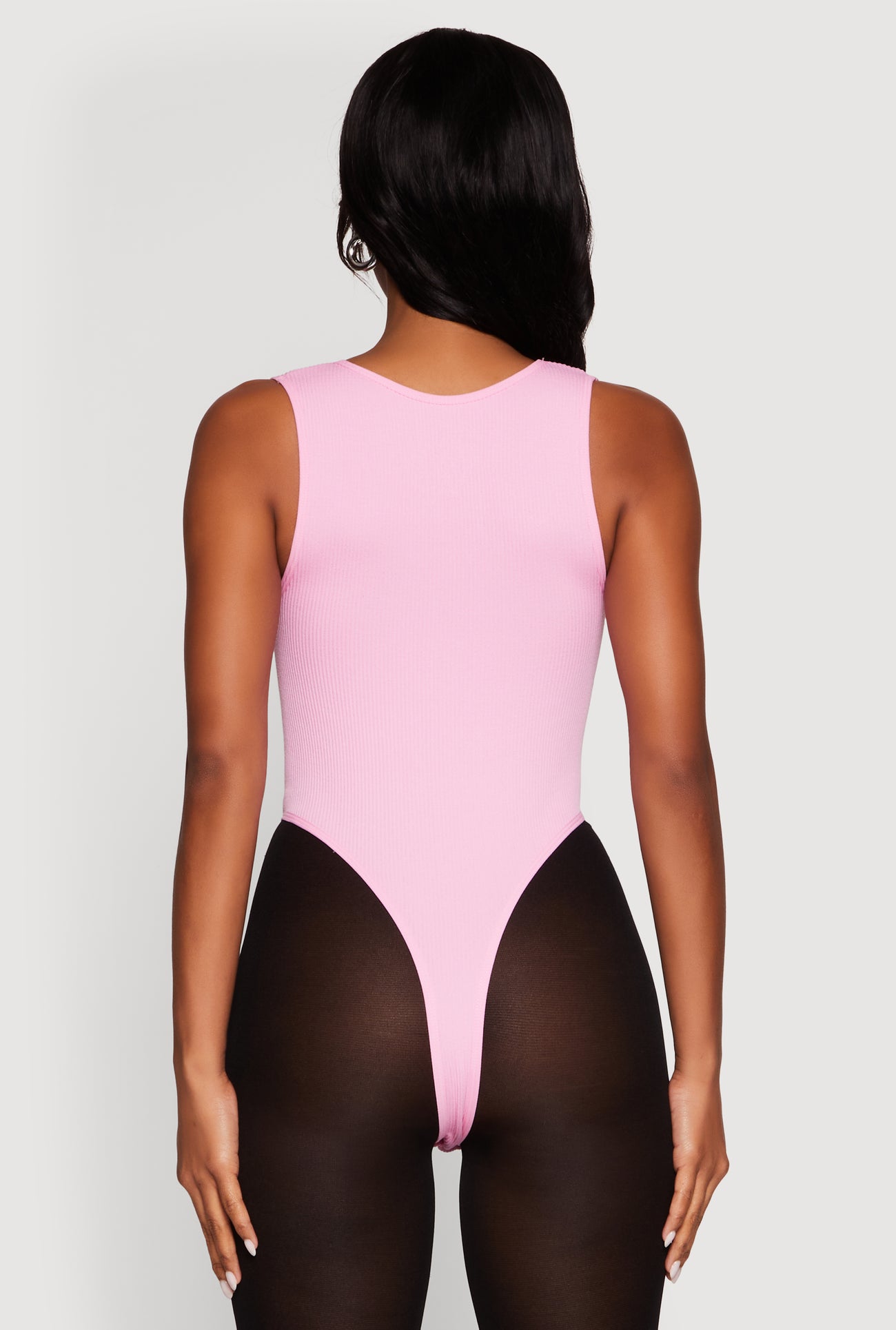 Seamless V Neck Thong Bodysuit