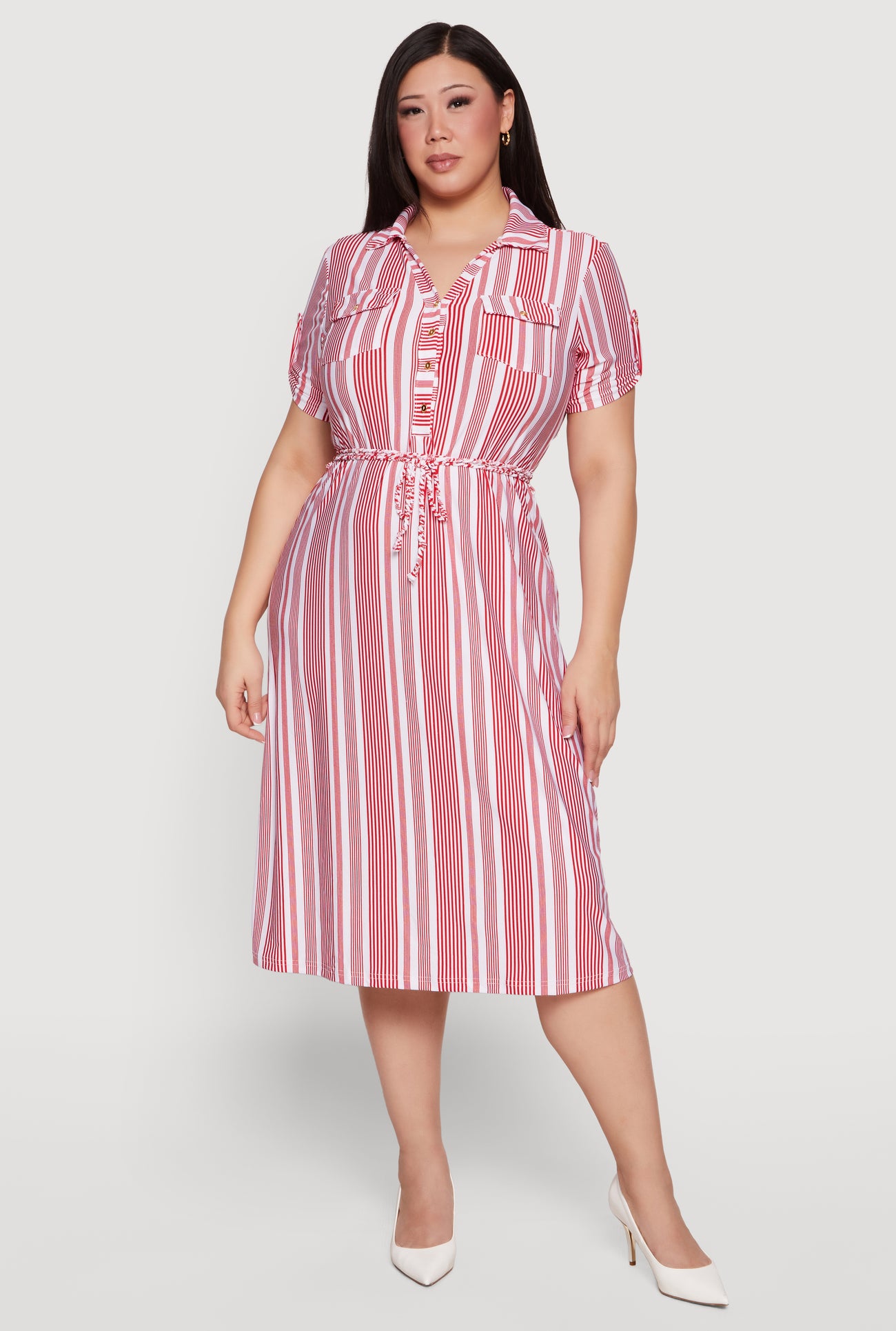 midi shirt dress plus size City Chic Women's Lana Midi Shirt Dress
