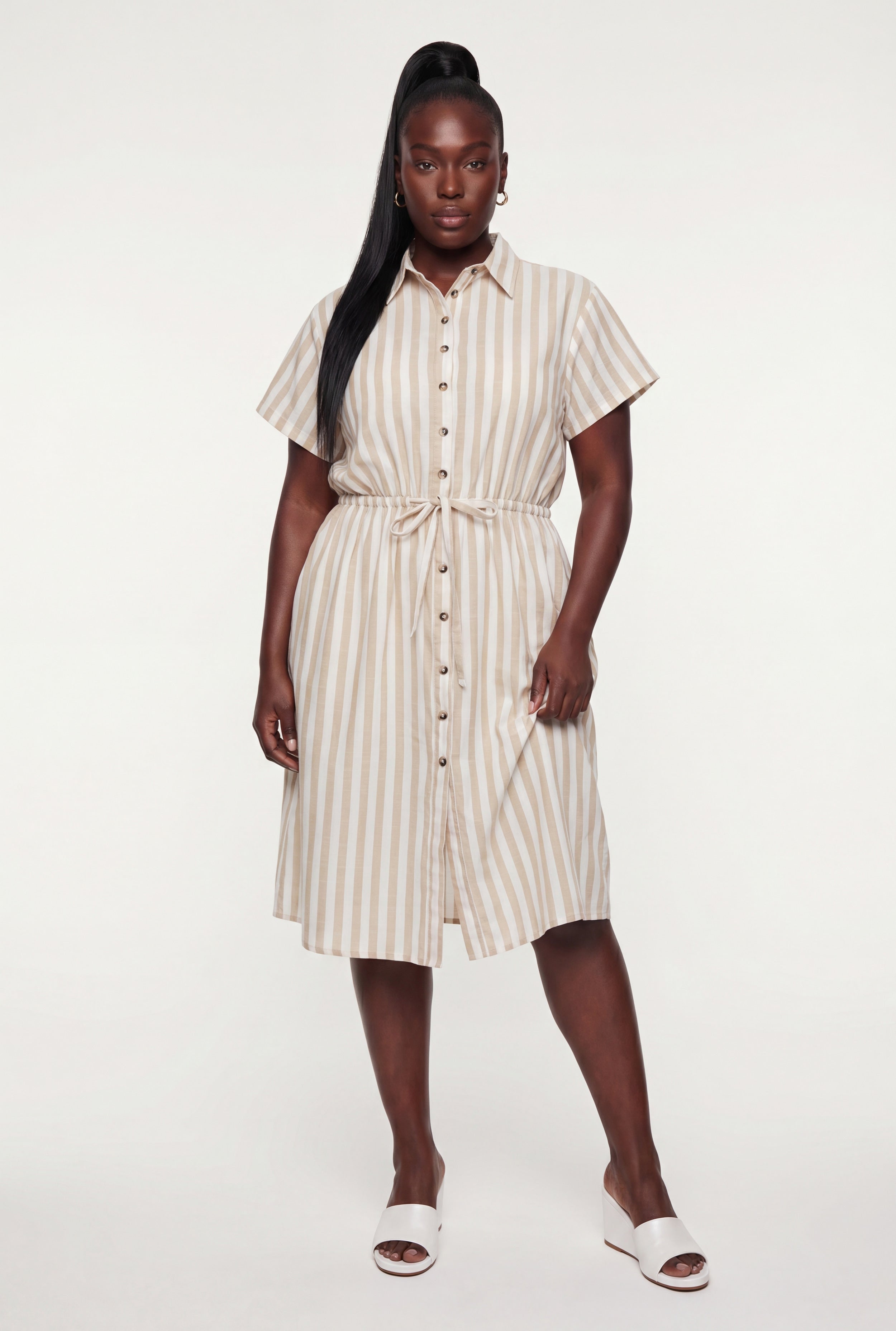 Collar Shirt Dress | Rainbow Shops