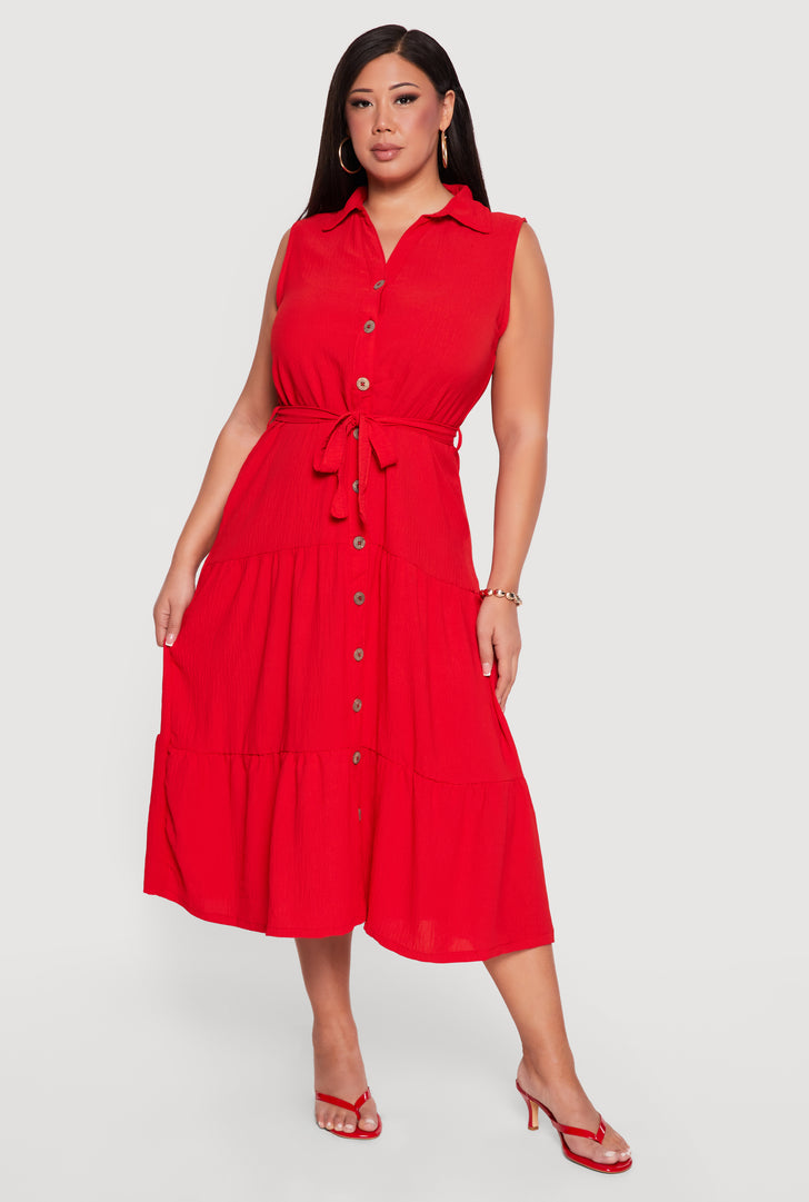 leslie selfie dresses Final Sale Plus Size BodyCon Dress with Slit Sleeves and Rhinestone Cuff in Red main image 1