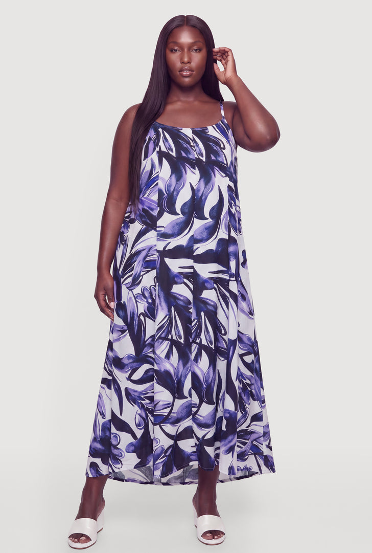 rainbow maxi dresses plus size Tiered Dress Stretch dress One shoulder Sleeveless Slit No closure 95% polyester 5% spandex Hand wash cold Model is wearing 1XDisclaimer LD-A {My Rainbow} Tie Dye