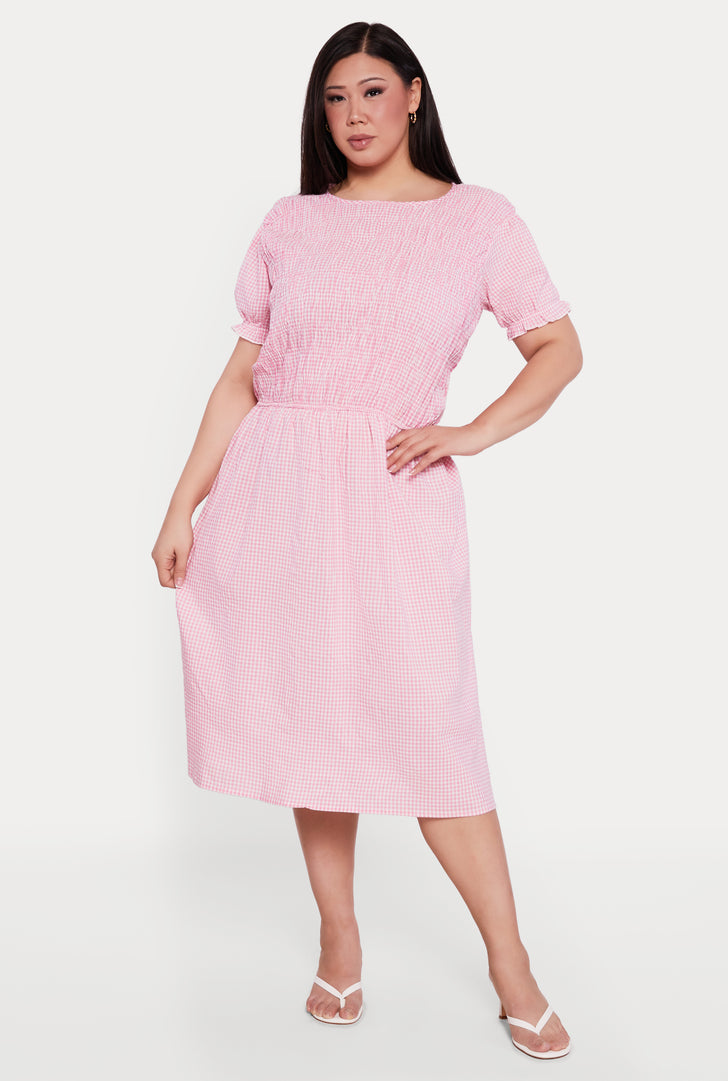 Smocked Fit And Flare Dresses | Rainbow Shops